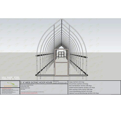Gothic All-Metal High Tunnel Kit