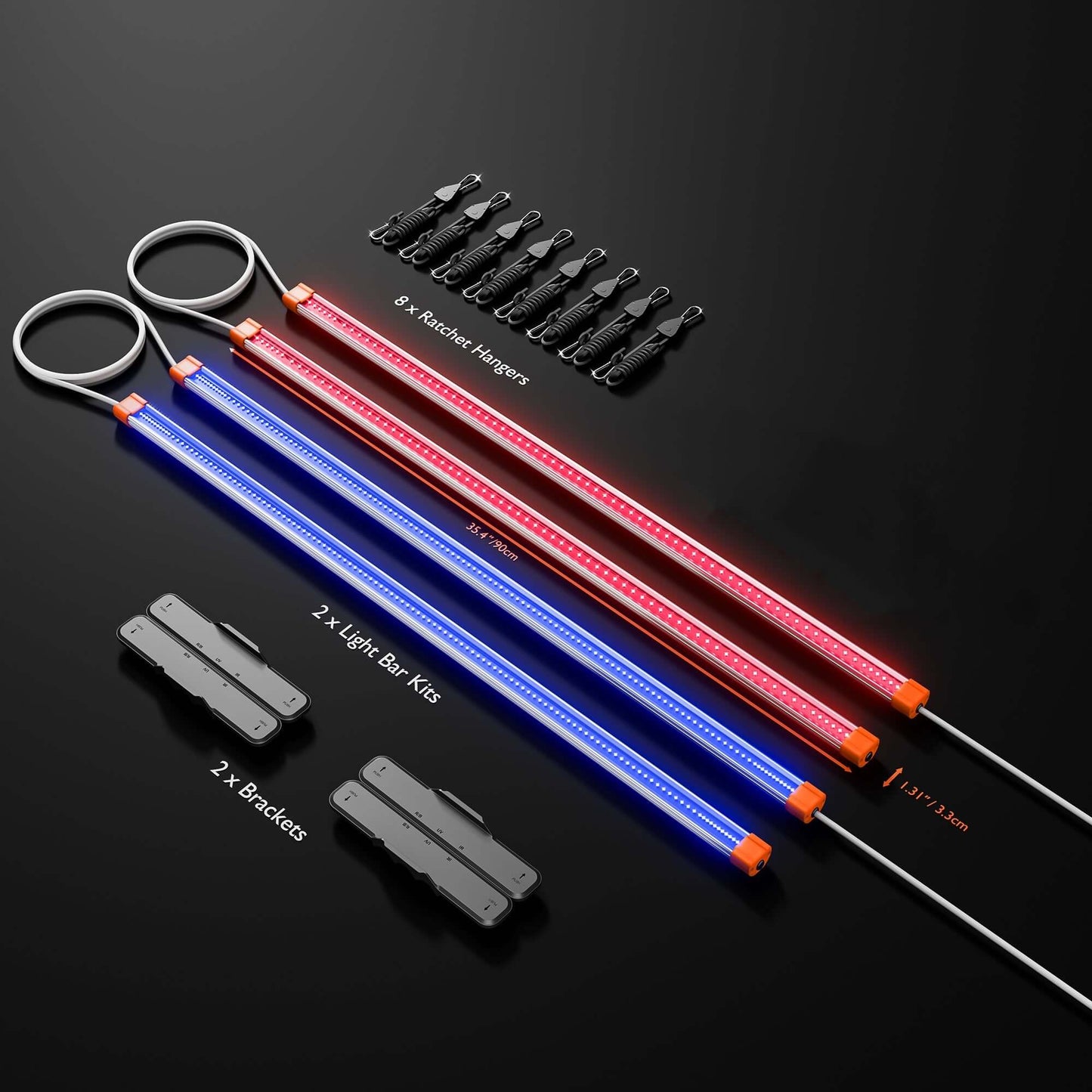 Spider Farmer UV60 & IR30 Supplemental UV & Infrared LED Grow Light Bar Set - Midwest Grow LLC