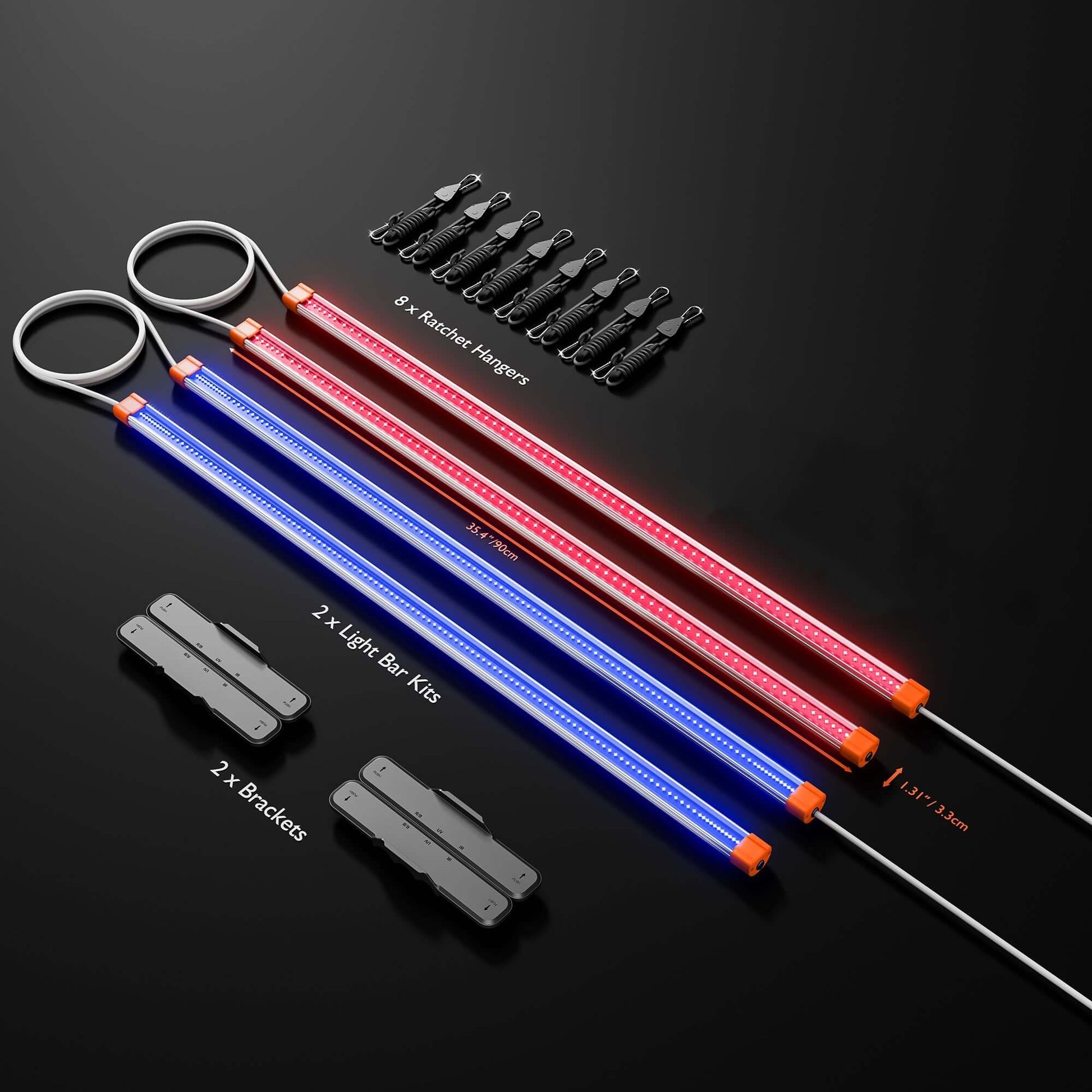 Spider Farmer UV60 & IR30 Supplemental UV & Infrared LED Grow Light Bar Set - Midwest Grow LLC