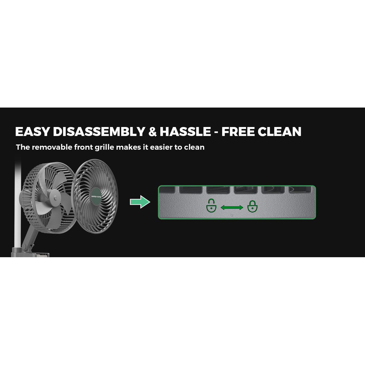Mars Hydro 6" Auto-Oscillating Clip Fan - Midwest Grow LLC