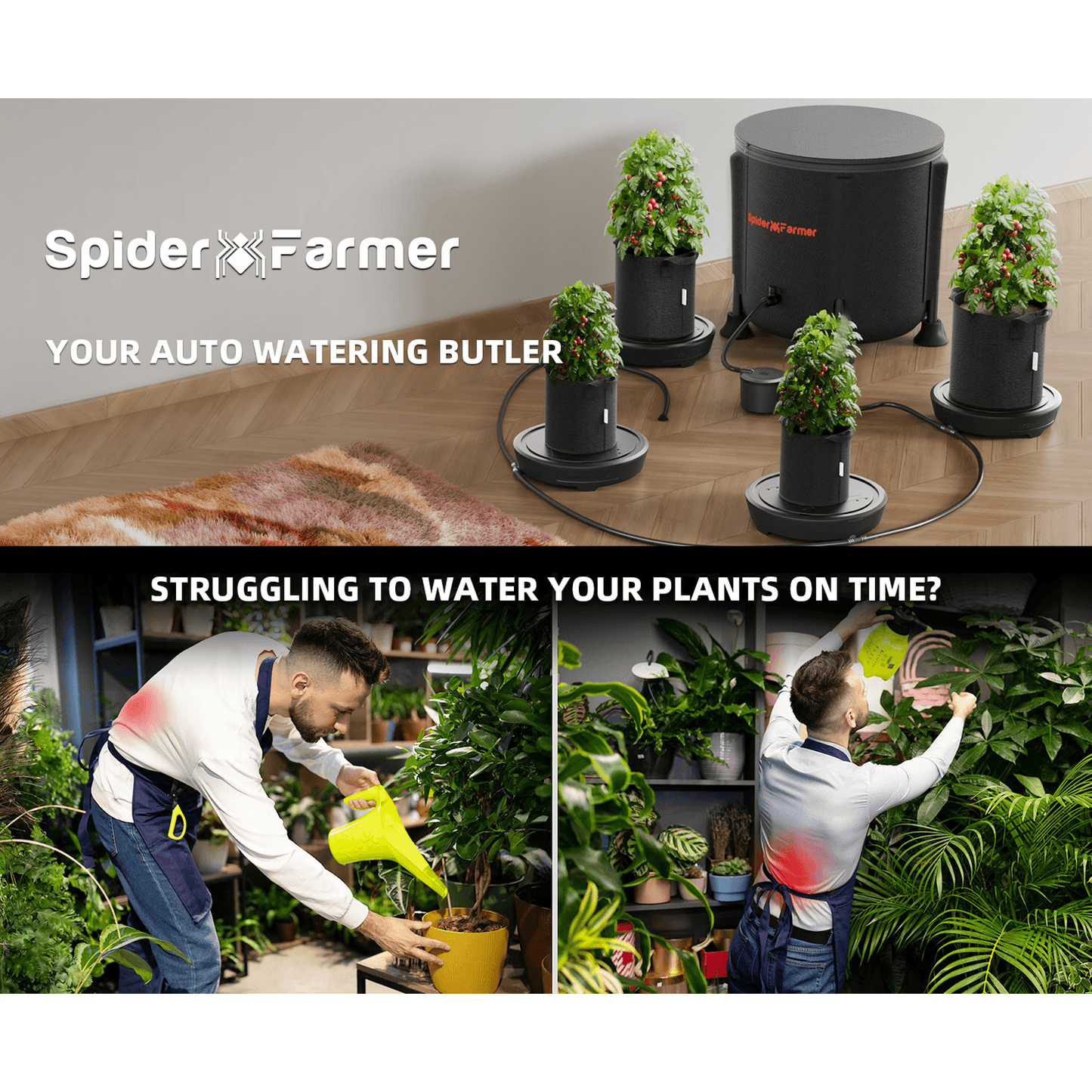 Spider Farmer 4 Self-watering System Kits - Midwest Grow LLC