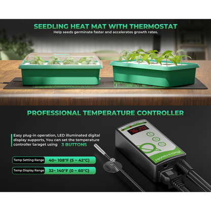 Mars Hydro 48" x 20.75" Seedling Heat Mat and Digital Thermostat Combo - Midwest Grow LLC