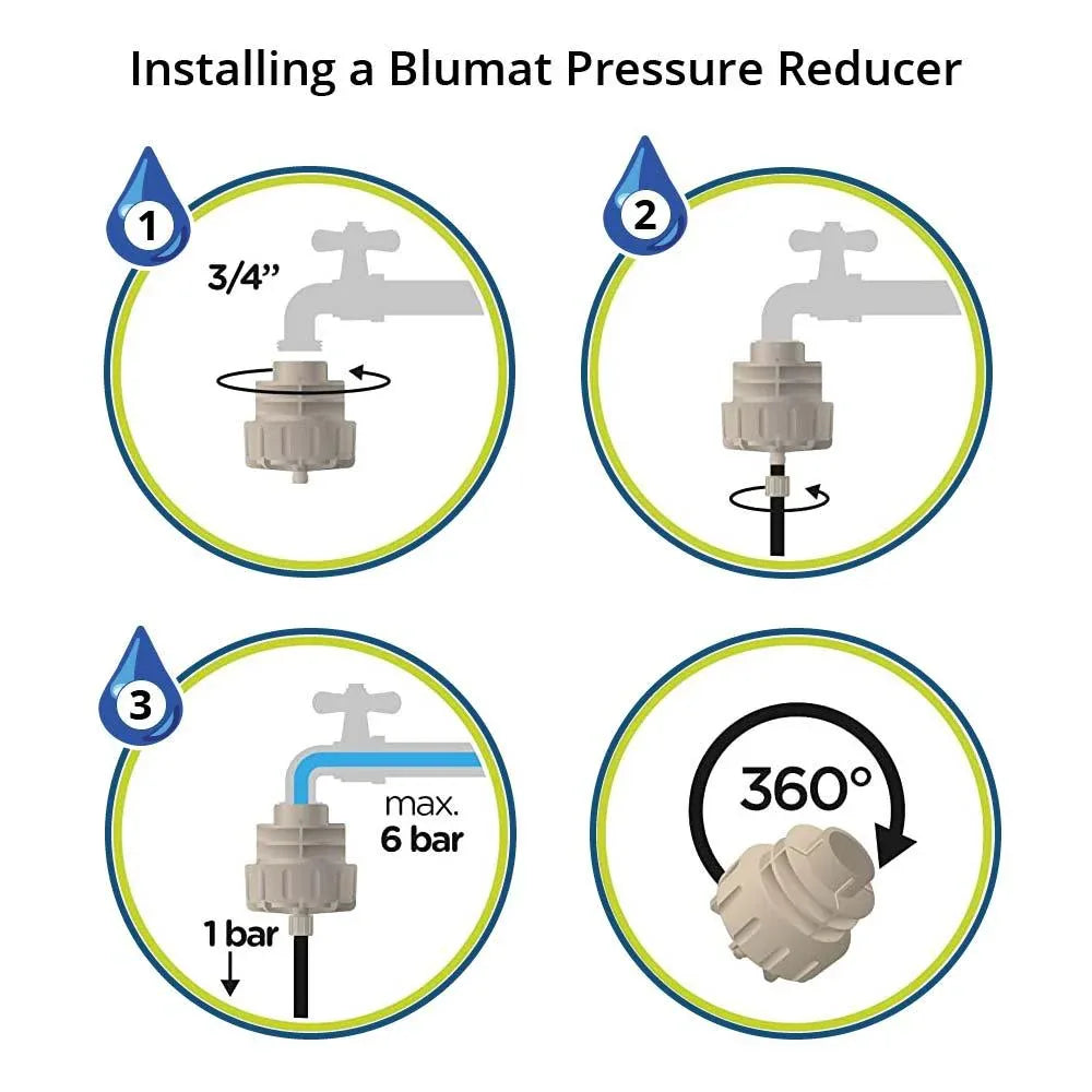 Blumat Pressure Reducer, 0.5 bar (7.3 psi) - Midwest Grow LLC