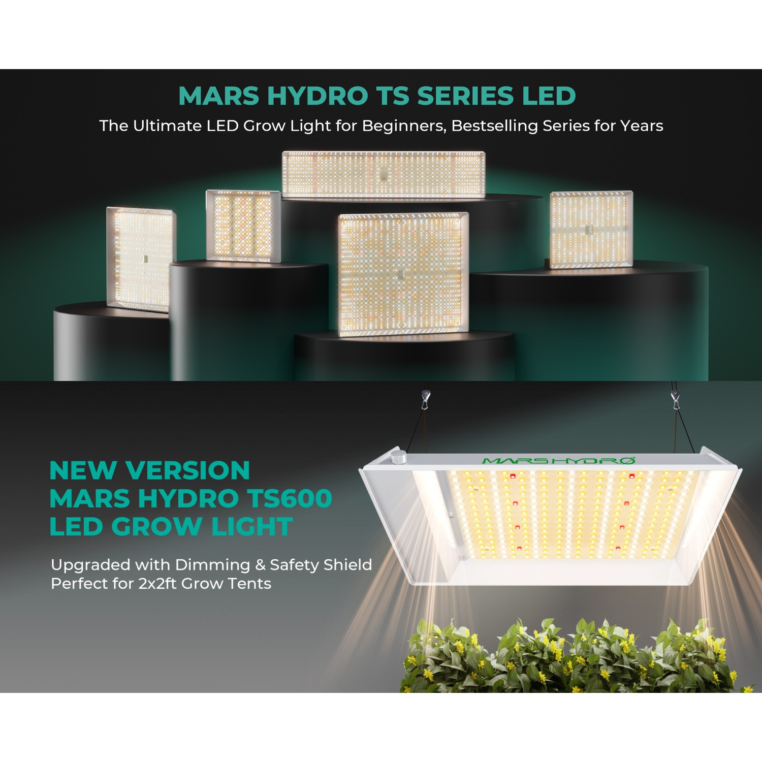 Mars Hydro TS 600 100W Full Spectrum LED Grow Light - Midwest Grow LLC