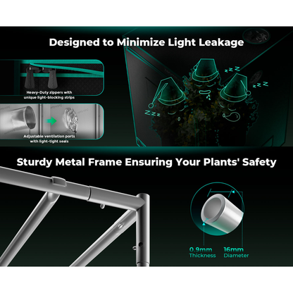 Mars Hydro 4' x 8' x 6' 8" (120cm x 240cm x 200cm) Indoor Grow Tent - Midwest Grow LLC