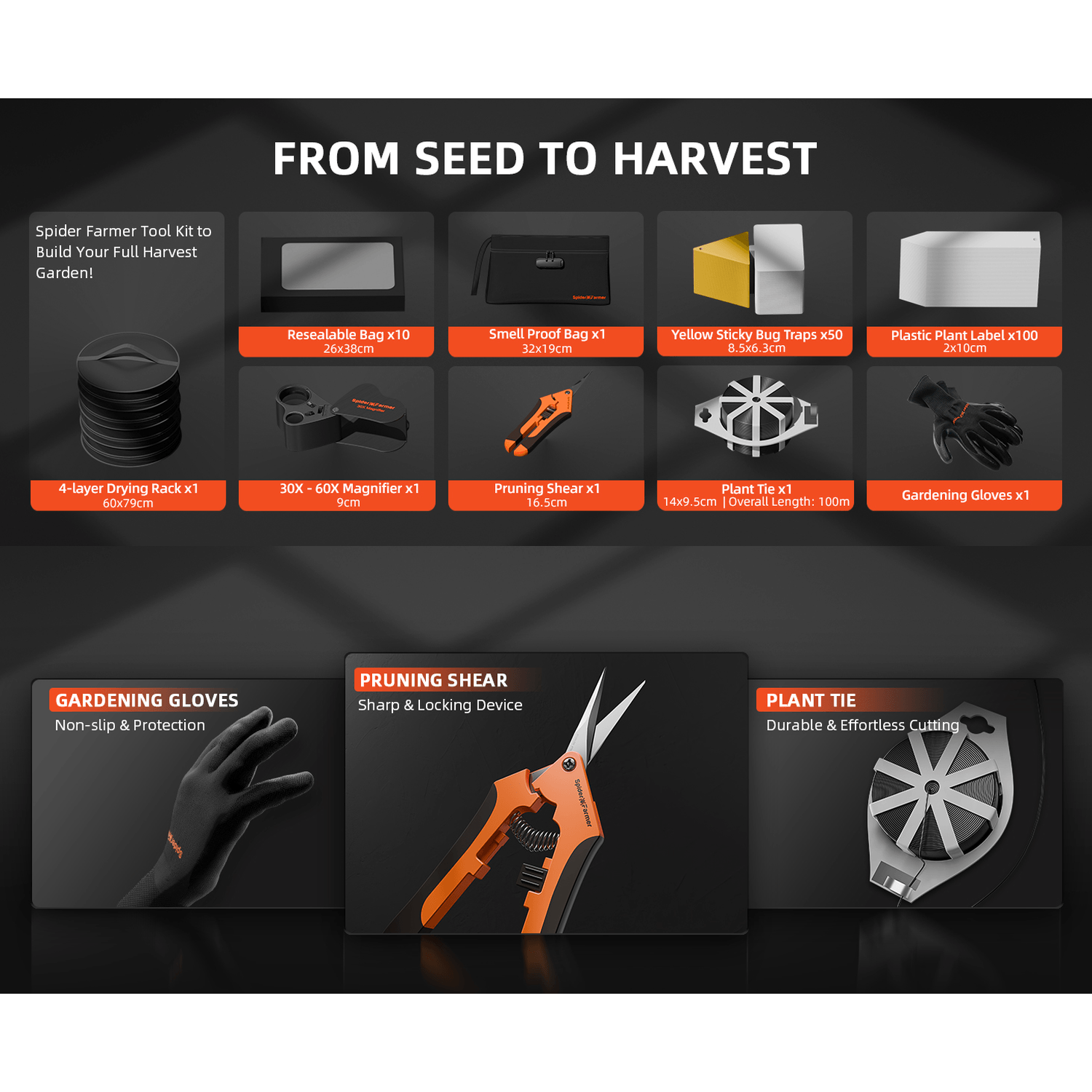 Spider Farmer 9-in-1 Plant Grow Tools Kit - Midwest Grow LLC