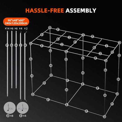 Spider Farmer G5000 x 2 LED Grow Lights + 4' x 8' Grow Tent + 6" Inline Fan Combo with Temperature and Humidity Controller + 6" Clip Fan - Midwest Grow LLC
