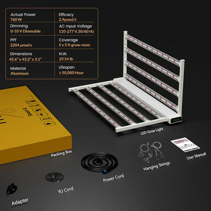 Medic Grow Smart 8 760W Full Spectrum LED Grow Light - Midwest Grow LLC
