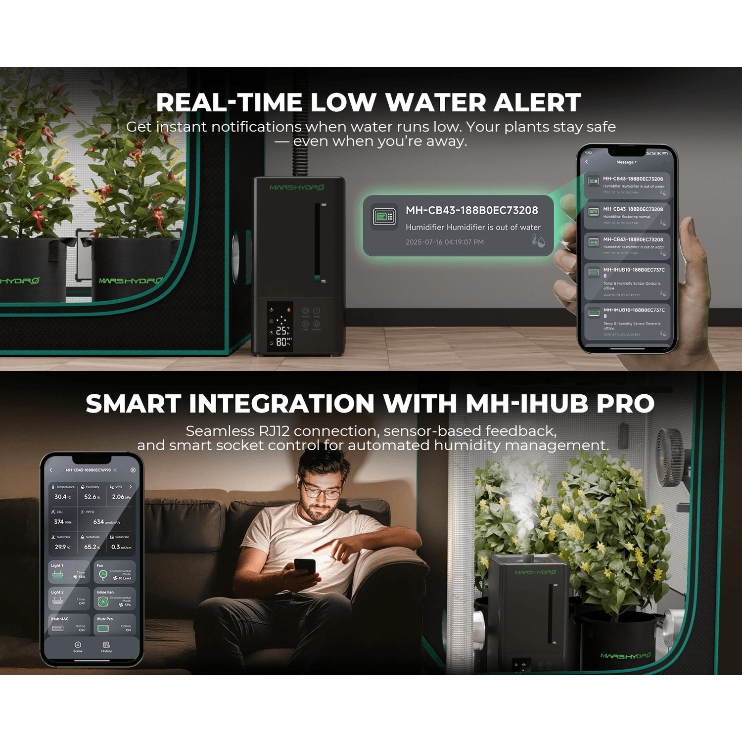 Mars Hydro 5L Ultrasonic Cool Mist Plant Humidifier - Midwest Grow LLC