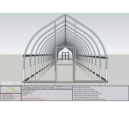 Gothic All-Metal High Tunnel Kit