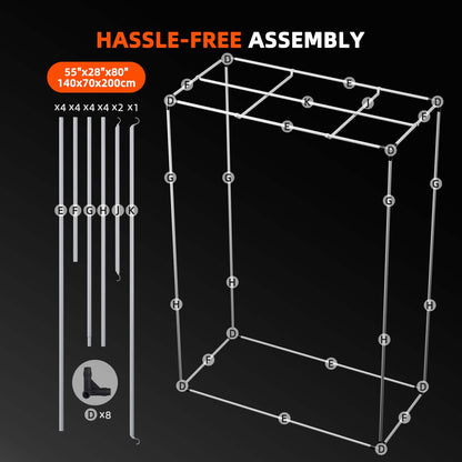 Spider Farmer SE4500 LED Grow Light + 2' 4" x 4' 8" Grow Tent + 4' Inline Fan Combo with GGS Controller Kits + 6" Clip Fan - Midwest Grow LLC