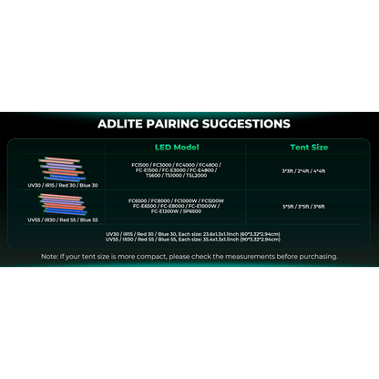 Mars Hydro ADLite UV 27W + IR 15W Supplemental LED Grow Light Bars Combo - Set of 2 - Midwest Grow LLC