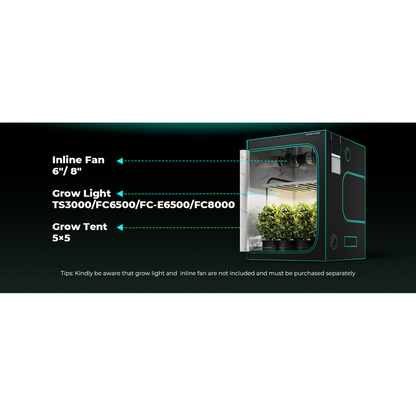 Mars Hydro 5' x 5' x 6' 8" (150cm x 150cm x 200cm) Indoor Grow Tent - Midwest Grow LLC