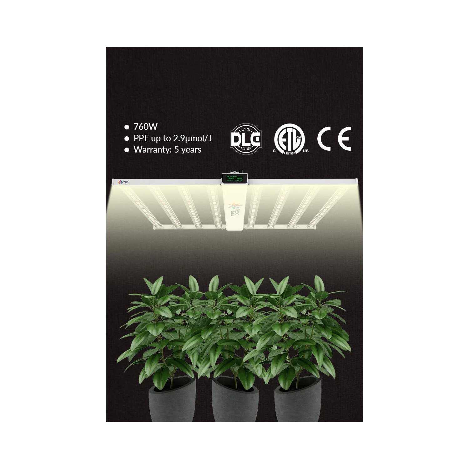 Medic Grow Smart 8 760W Full Spectrum LED Grow Light - Midwest Grow LLC