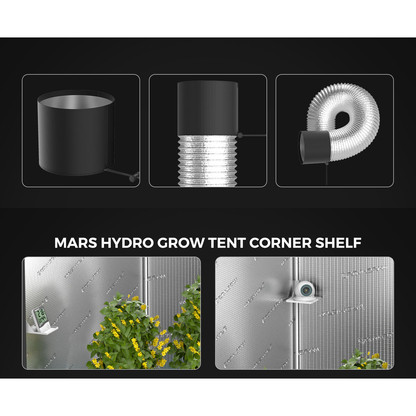 Mars Hydro TS 1000 LED Grow Light + 2.3' x 2.3' Grow Tent + Inline Fan Combo with Speed Controller - Midwest Grow LLC