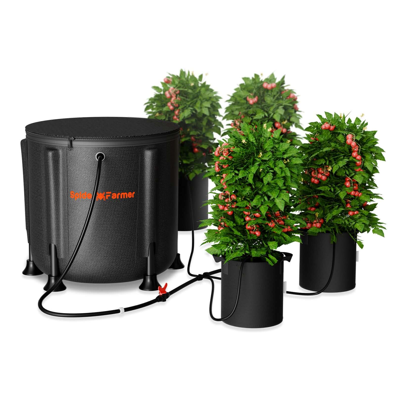 Spider Farmer Automatic Drip Irrigation System with Water Pump and 8 Drip Emitters - Midwest Grow LLC