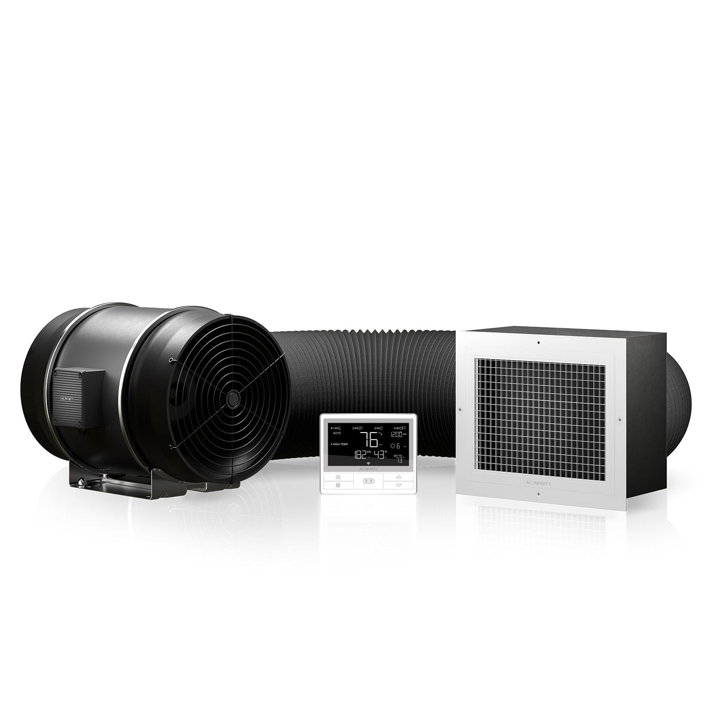 AC Infinity CLOUDWAY T12, Whole House EC Fan, 1600 CFM, Energy Efficient with Temperature Humidity Controller - Midwest Grow LLC