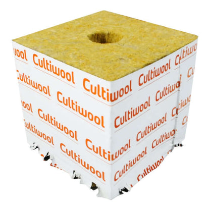 Cultiwool 6" x 6" x 6" Blocks of Cultilene Rockwool with Optidrain - Case of 48 - Midwest Grow LLC