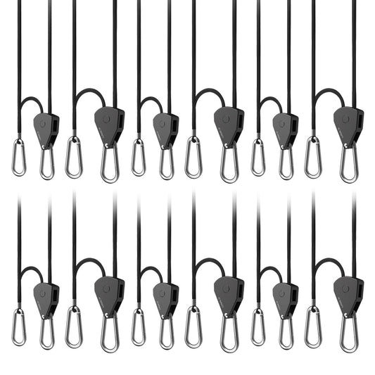 AC Infinity Heavy-Duty Adjustable Rope Clip Hanger, Six Pairs - Midwest Grow LLC