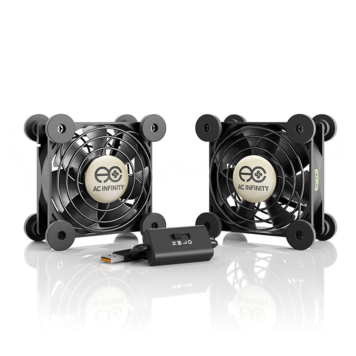 AC Infinity MULTIFAN S5, Quiet USB Cooling Fan, Dual 80mm - Midwest Grow LLC