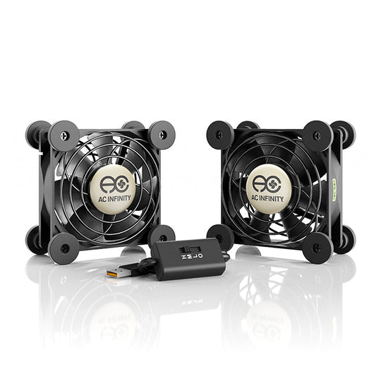 AC Infinity MULTIFAN S5, Quiet USB Cooling Fan, Dual 80mm - Midwest Grow LLC