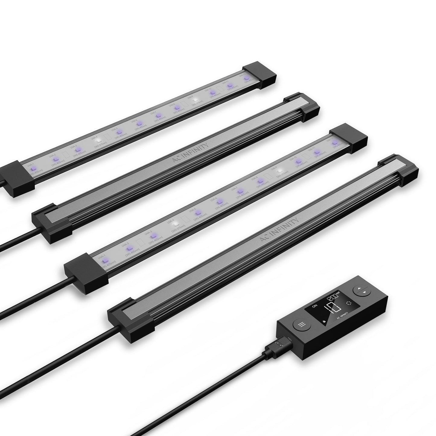 AC Infinity IONBEAM U4, Targeted Spectrum UV LED Grow Light Bars, 4-Bar Kit, 11-Inch - Midwest Grow LLC