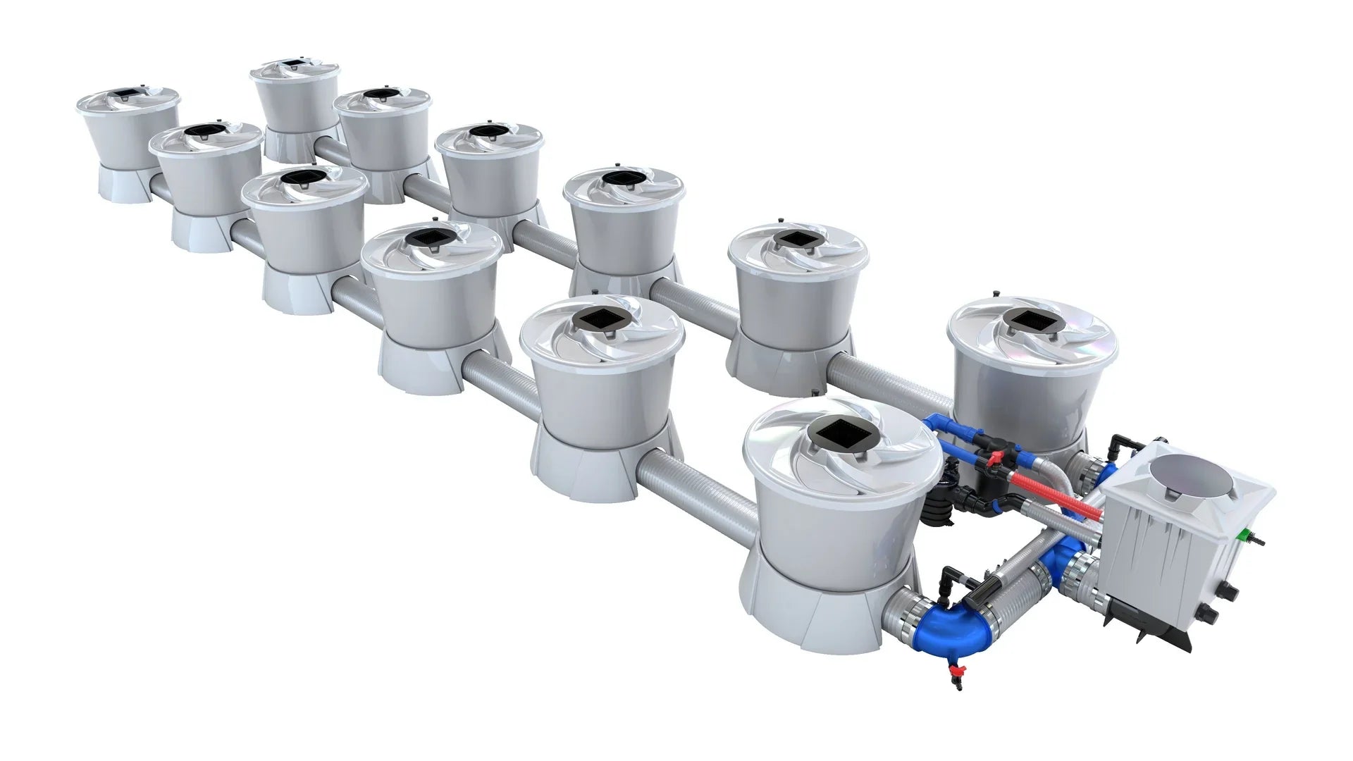 ALIEN Hydroponics V-SYSTEM 12 Pot 2 Row Kit - Midwest Grow LLC
