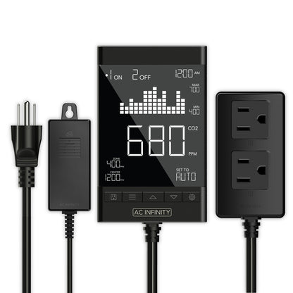 AC Infinity CO2 Controller, Smart Outlet Carbon Dioxide Monitor for CO2 Regulators and Inline Fans - Midwest Grow LLC
