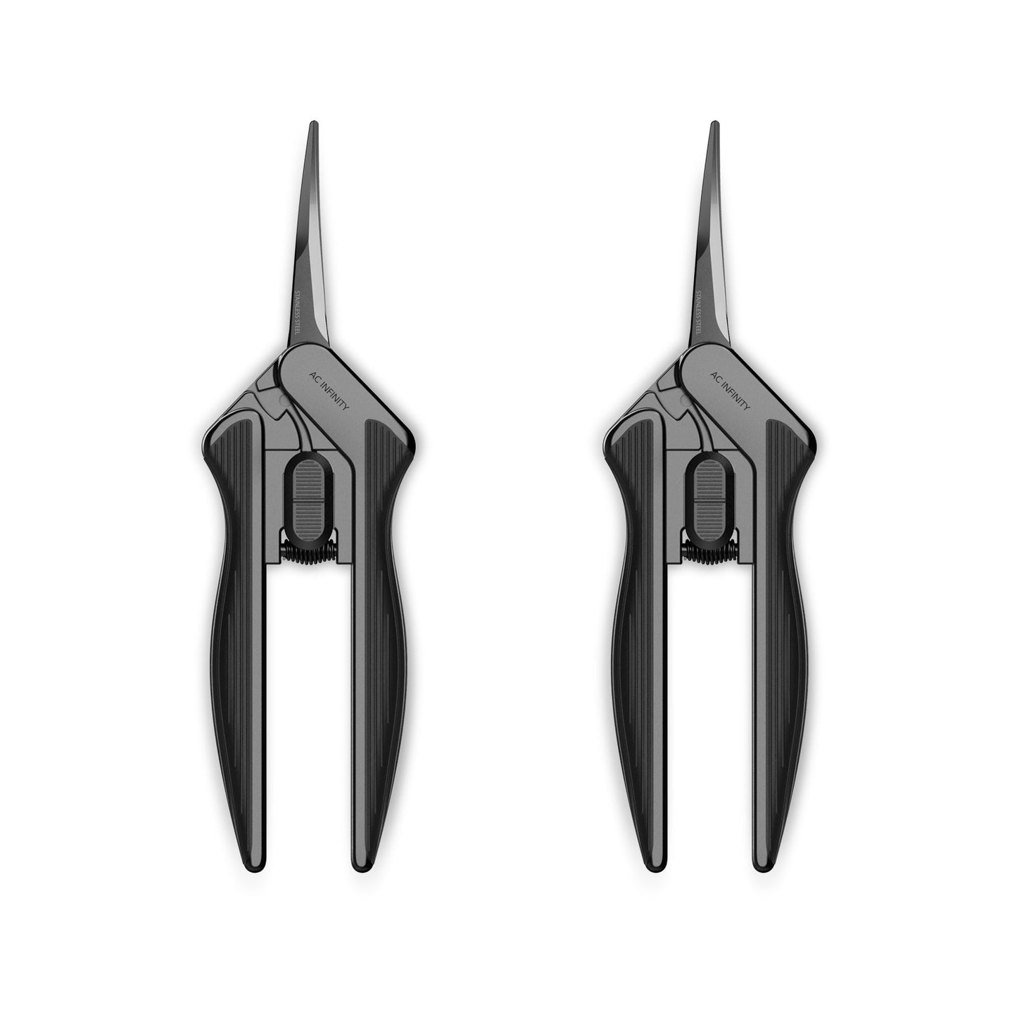 AC Infinity Stainless Steel Curved Pruning Shear, Ergonomic Lightweight, 6.6" Blades, 2-Pack - Midwest Grow LLC