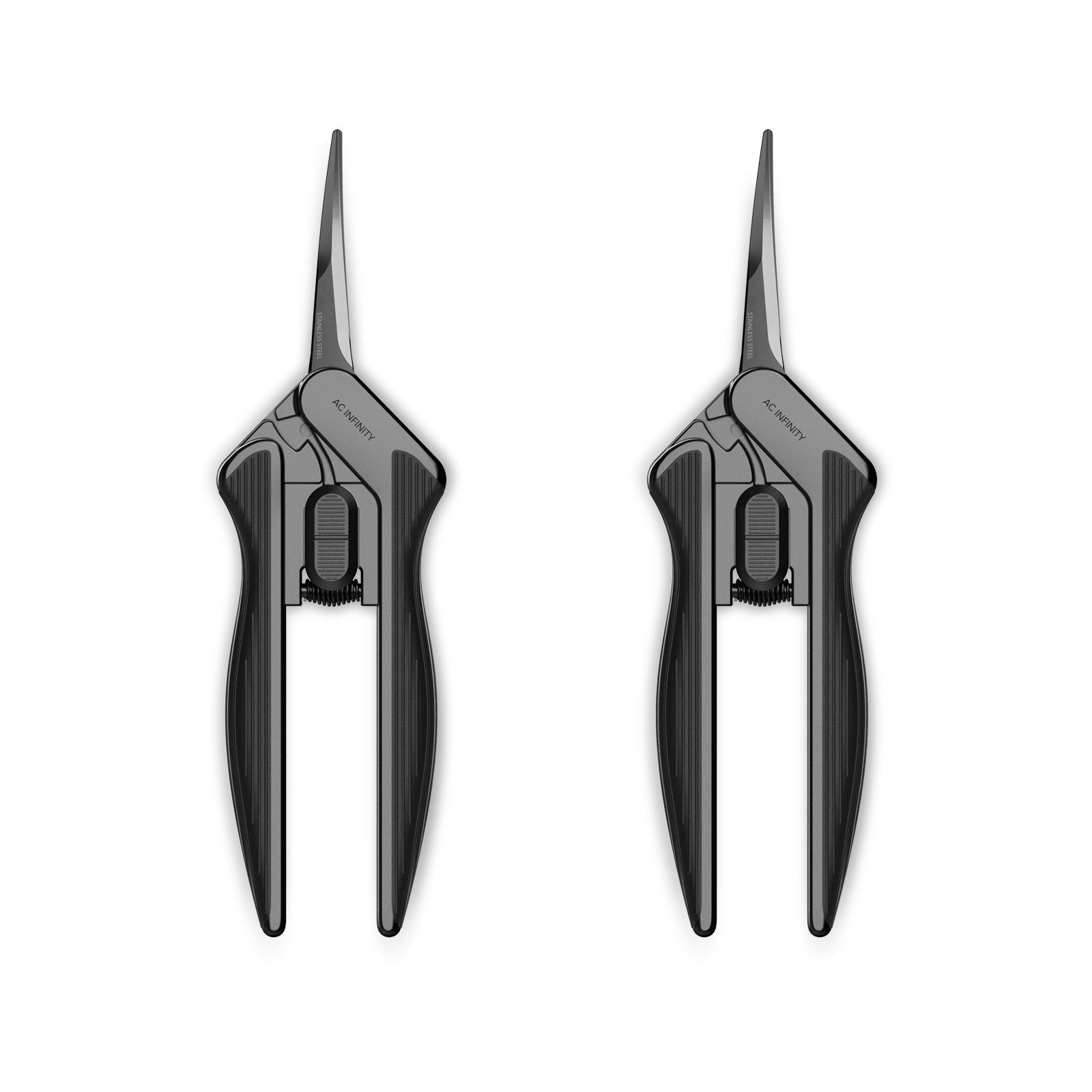 AC Infinity Stainless Steel Curved Pruning Shear, Ergonomic Lightweight, 6.6" Blades, 2-Pack - Midwest Grow LLC
