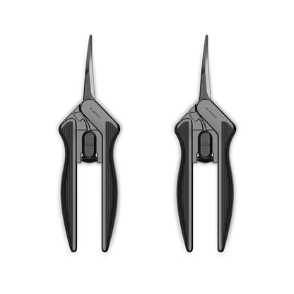 AC Infinity Stainless Steel Curved Pruning Shear, Ergonomic Lightweight, 6.6" Blades, 2-Pack - Midwest Grow LLC
