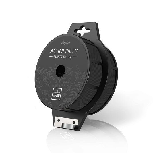 AC Infinity Black Twist Ties with Built-In Cutter, 100m - Midwest Grow LLC