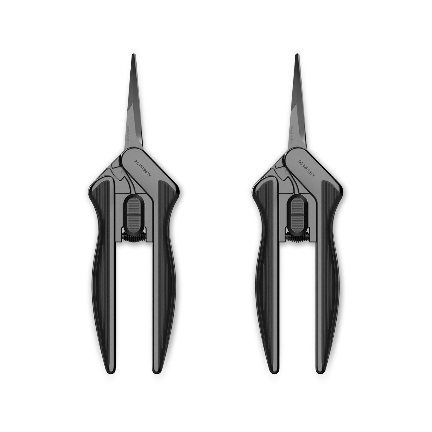 AC Infinity Stainless Steel Pruning Shear, Ergonomic Lightweight, 6.6" Straight Blades, 2-Pack - Midwest Grow LLC