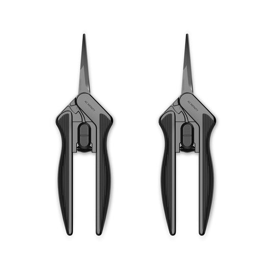 AC Infinity Stainless Steel Pruning Shear, Ergonomic Lightweight, 6.6" Straight Blades, 2-Pack - Midwest Grow LLC