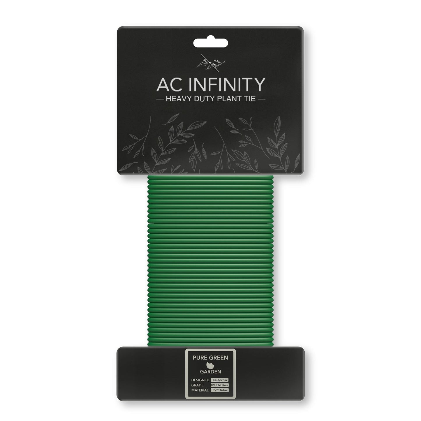 AC Infinity Heavy-Duty Twist Ties, Thin Rubberized Texture, 10m - Midwest Grow LLC