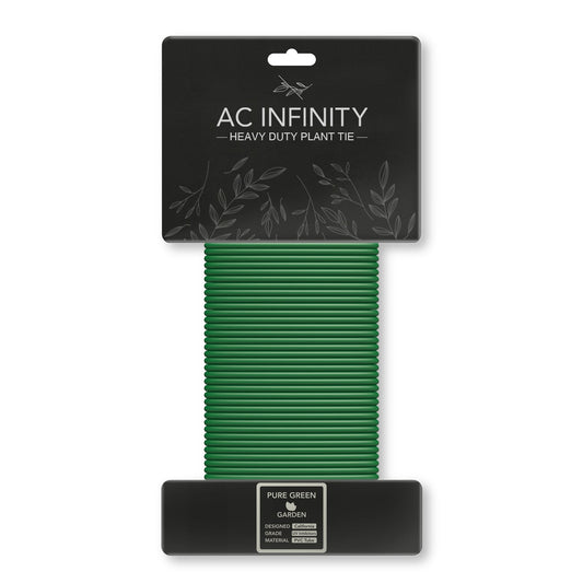 AC Infinity Heavy-Duty Twist Ties, Thin Rubberized Texture, 10m - Midwest Grow LLC