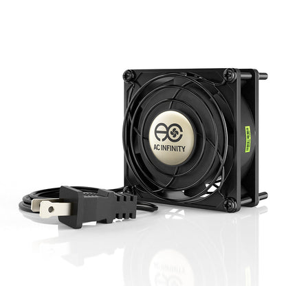 AC Infinity AXIAL 8025, Muffin 120V AC Cooling Fan, 80mm x 80mm x 25mm - Midwest Grow LLC