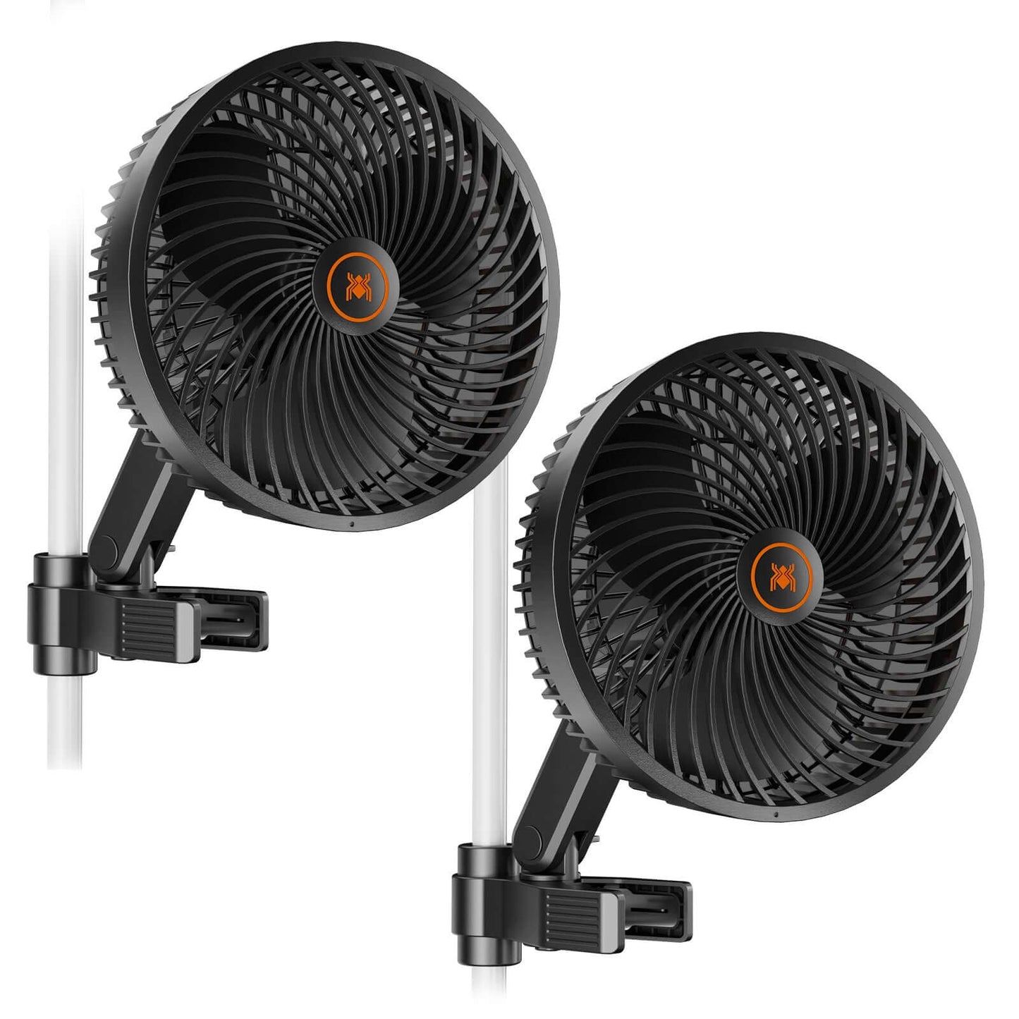 Spider Farmer 6" Clip Fan, 10-Speed with Wide-Angle Oscillation - Pack of 2 - Midwest Grow LLC