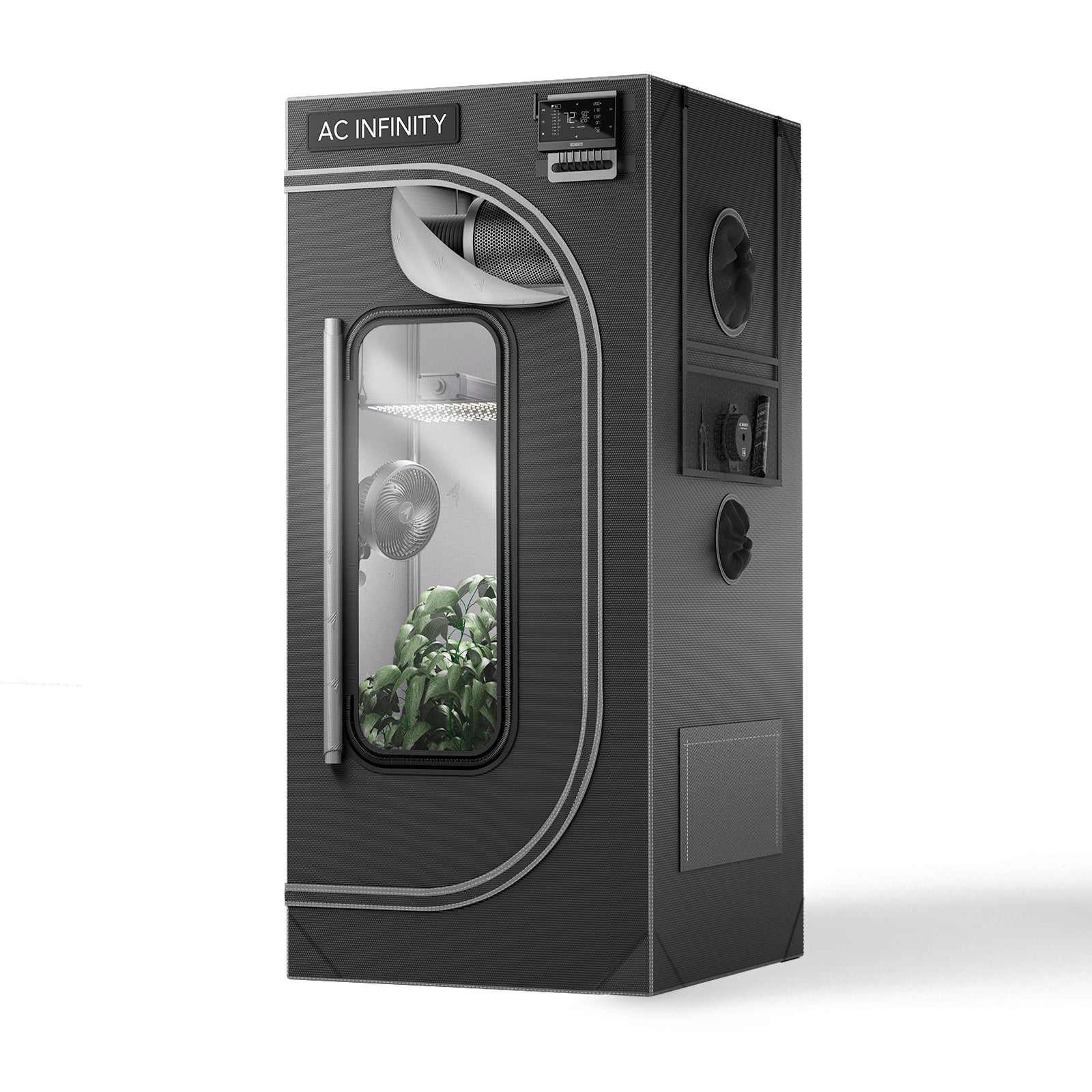 AC Infinity CLOUDLAB 722, Advance Grow Tent 2x2, 2000D Diamond Mylar Canvas, 24" x 24" x 72" - Midwest Grow LLC