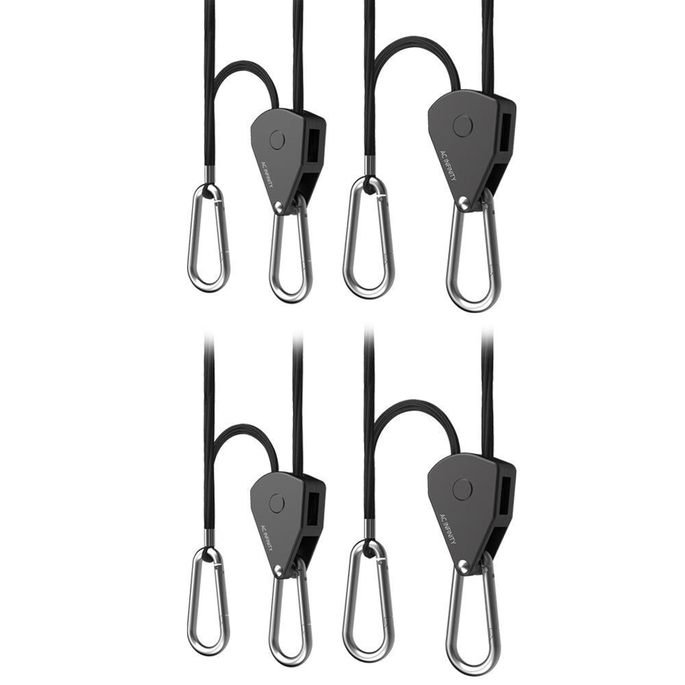 AC Infinity Heavy-Duty Adjustable Rope Clip Hanger, Two Pairs - Midwest Grow LLC