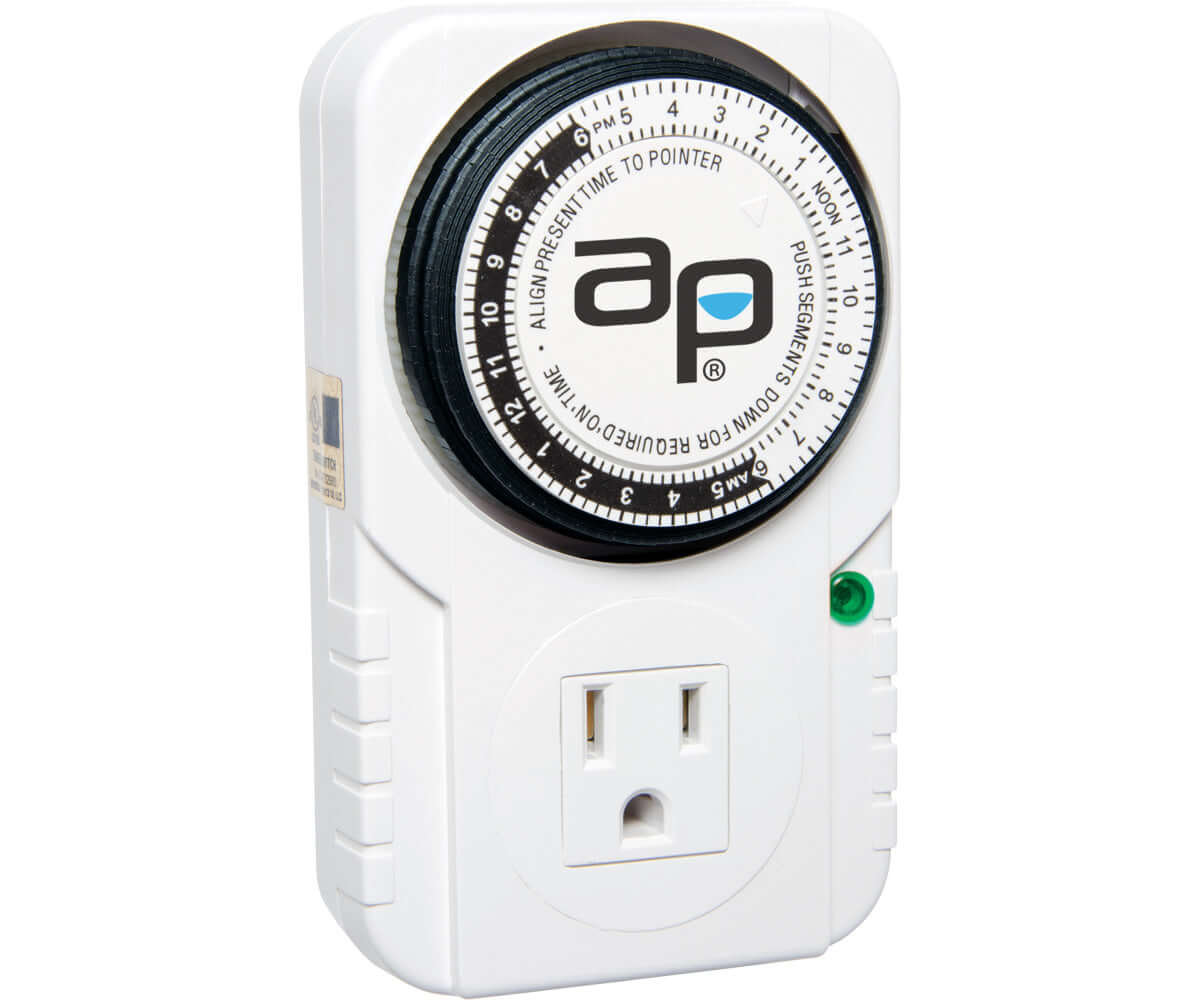 Autopilot Analog Grounded Timer, 1725W, 15A, 24 Hour - Midwest Grow LLC