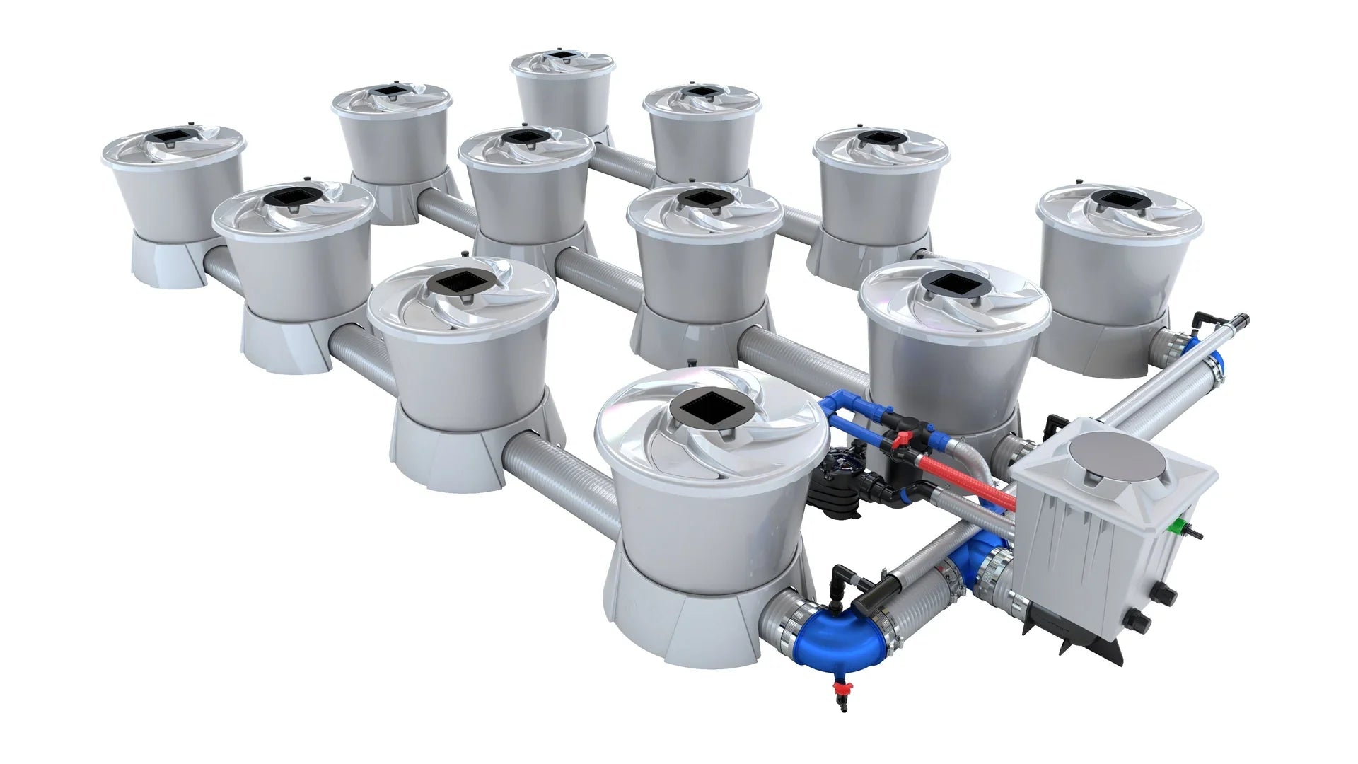 ALIEN Hydroponics V-SYSTEM 12 Pot 3 Row Kit - Midwest Grow LLC
