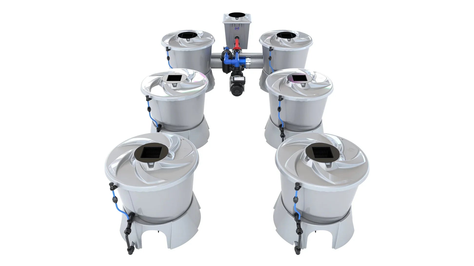 ALIEN Hydroponics V-SYSTEM 6 Pot 2 Row Kit - Midwest Grow LLC