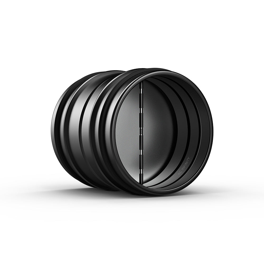 AC Infinity Backdraft Damper Ducting Insert, 4-Inch, Black Galvanized Steel - Midwest Grow LLC