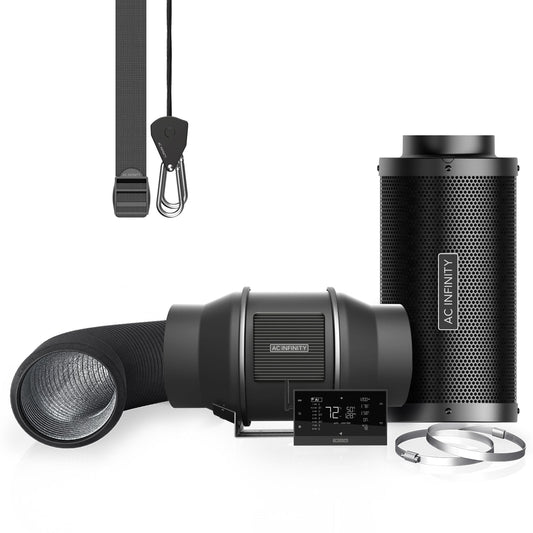 AC Infinity Air Filtration Kit PRO 6", Inline Fan with Smart Controller, Carbon Filter & Ducting Combo - Midwest Grow LLC
