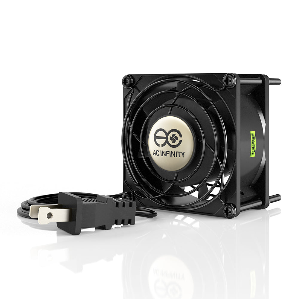 AC Infinity AXIAL 8038, Muffin 120V AC Cooling Fan, 80mm x 80mm x 38mm, Low Speed - Midwest Grow LLC