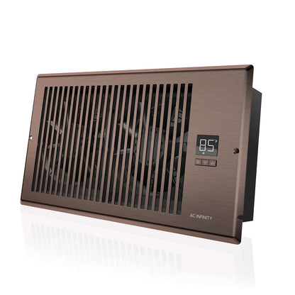 AC Infinity AIRTAP T6, Quiet Register Booster Fan System, Bronze, for 6" x 12" Registers - Midwest Grow LLC