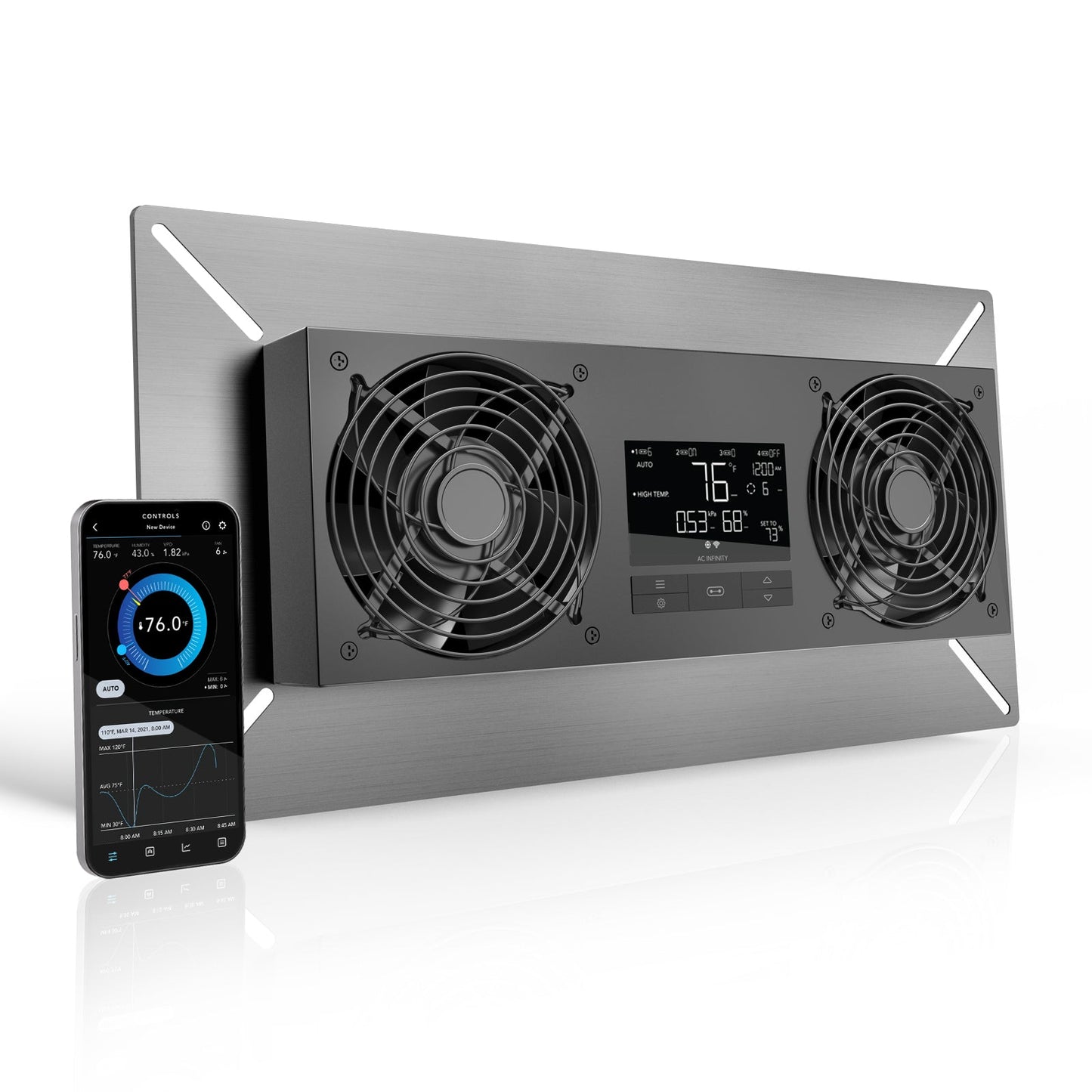 AC Infinity AIRTITAN T8-N, Crawlspace and Basement Ventilator Fan, Temperature and Humidity Controller, IP-44 Rated, Intake