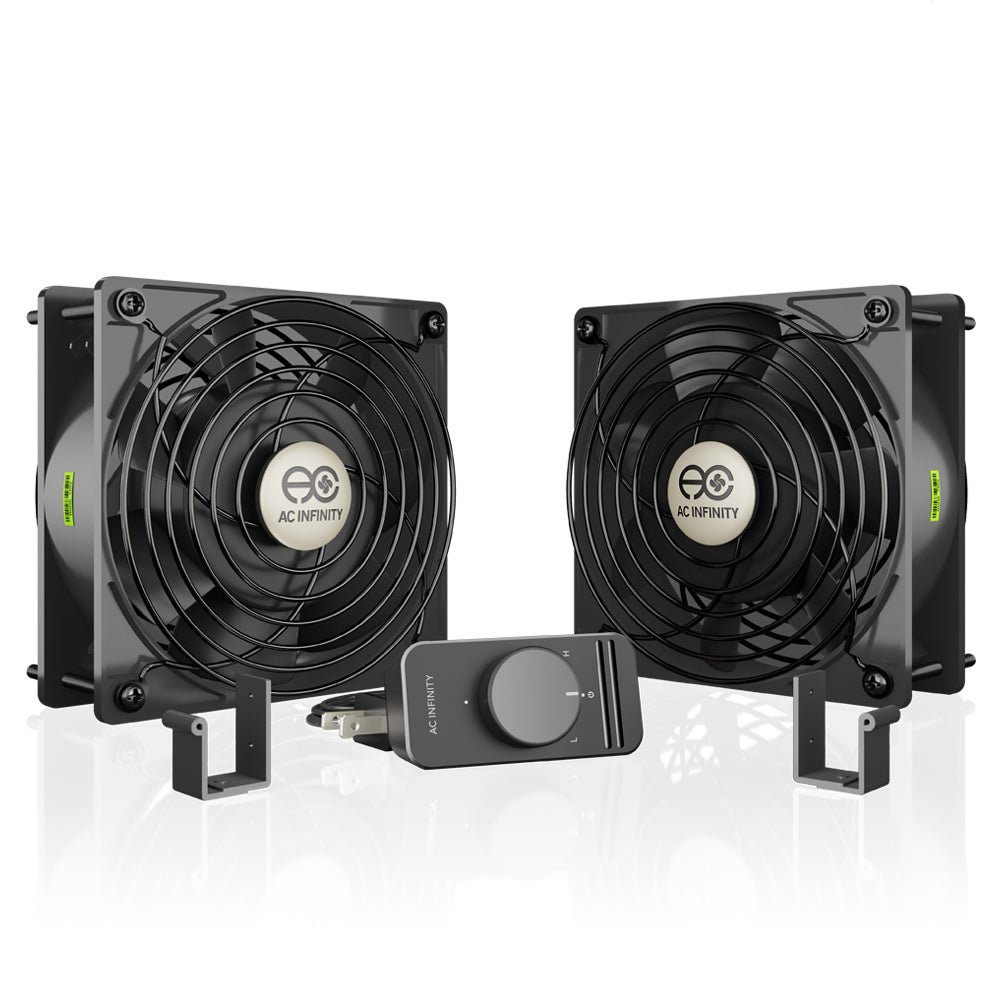 AC Infinity AXIAL S1238D, Muffin 120V AC Cooling Fan, Dual 120mm x 120mm x 38mm - Midwest Grow LLC