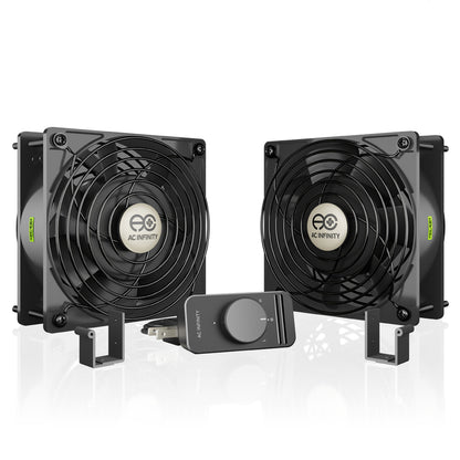 AC Infinity AXIAL S1238D, Muffin 120V AC Cooling Fan, Dual 120mm x 120mm x 38mm - Midwest Grow LLC